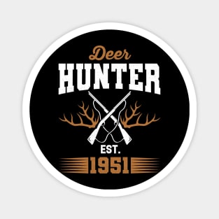 Gifts for 70 Year Old Deer Hunter 1951 Hunting 70th Birthday Gift Ideas Magnet